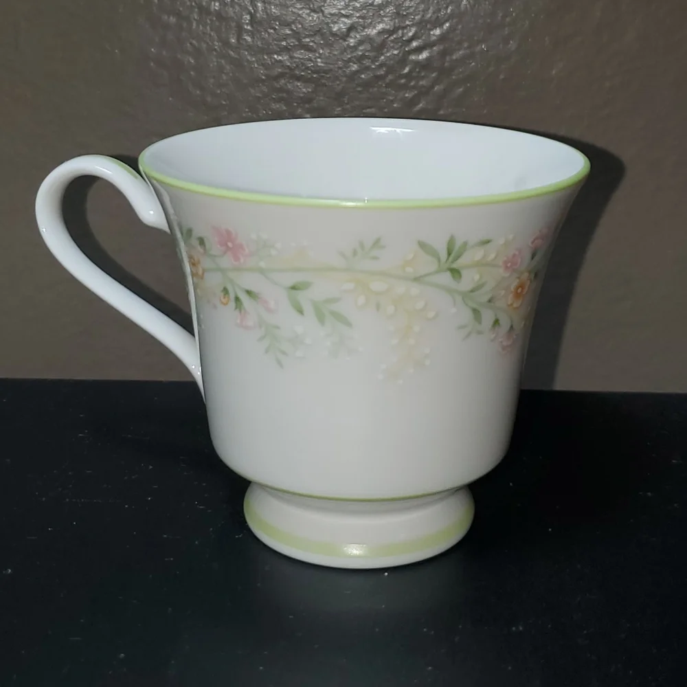 Vintage Noritake Cortege 7211 Footed Tea Cup  Ivory China Japan